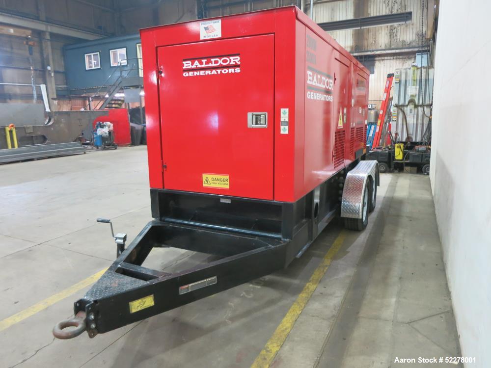 Used Baldor 200 kW Standby (180 kW prime) Rental Grade Portable Diesel Generator Set, model TS250T, SN-P1110270012. John Deere 6068HF475 engine rated 314 HP at 1800 RPM, SN-PE6068L114688, EPA tier 3 ...